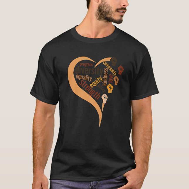 Camiseta Mes de la Historia Negra Diversidad Racial Justici (Anverso)