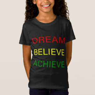 Camiseta Mes de la Historia Negra Dream Believe Achieve - Y