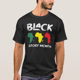 Camiseta Mes de la historia negra en el mapa africano