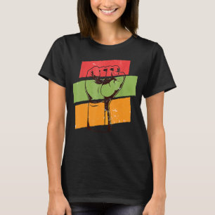 Camiseta Mes de la historia negra en mano Orgullo Africano