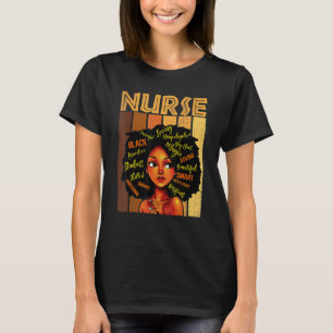 Camiseta Mes de la historia negra Enfermera a afroamericano