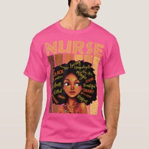 Camiseta Mes de la historia negra Enfermera a afroamericano