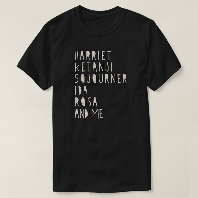 Camiseta Mes de la Historia Negra, famosas mujeres negras l (Diseño del anverso)