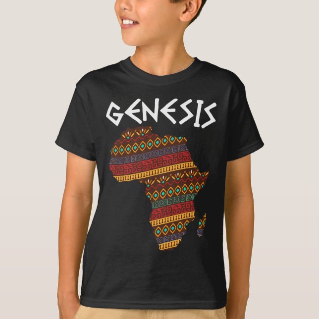 Camiseta Mes de la Historia Negra Génesis Orgullosa África  (Anverso)