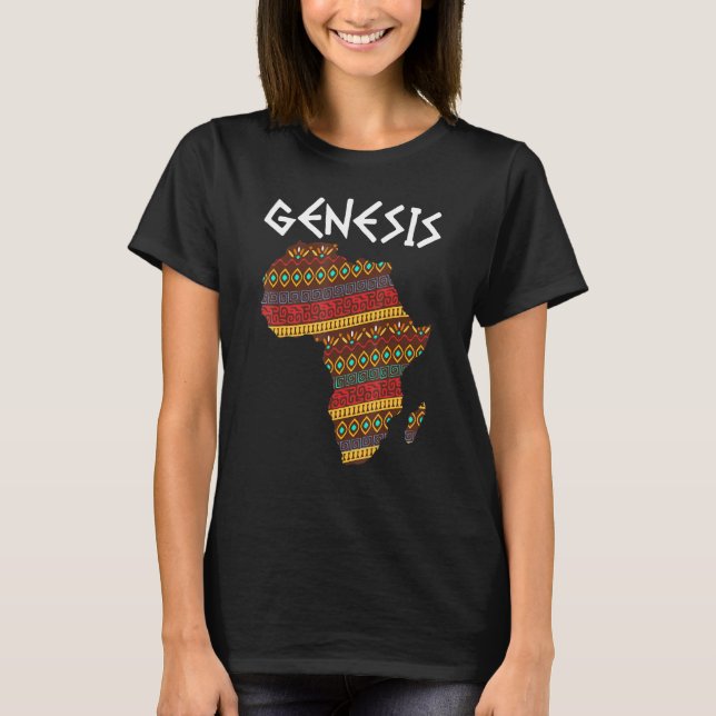 Camiseta Mes de la Historia Negra Génesis Orgullosa África  (Anverso)
