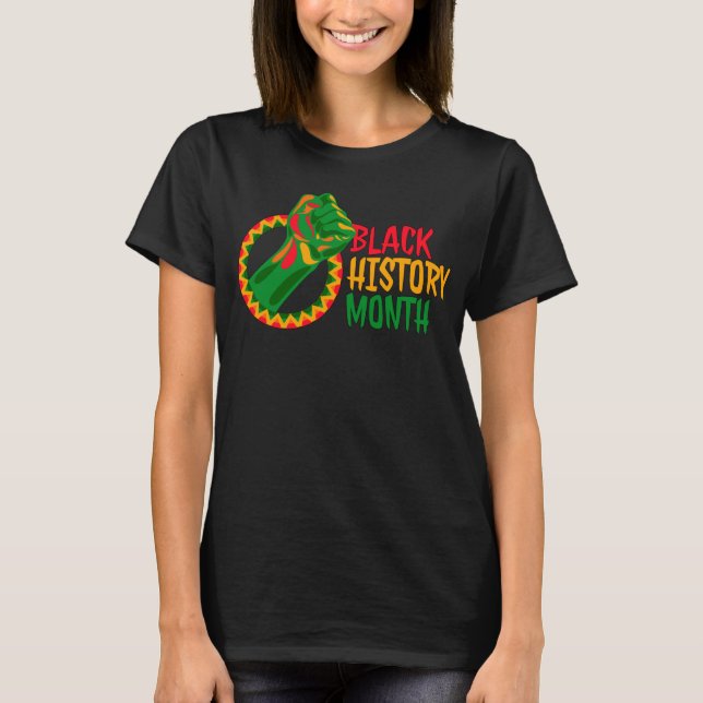 Camiseta Mes de la Historia Negra Hombres Mujeres Niños (Anverso)