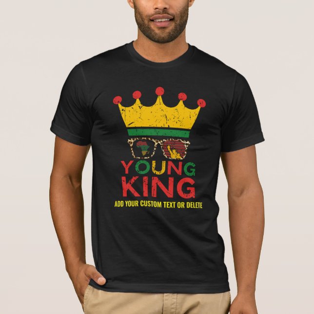 Camiseta Mes de la Historia Negra Joven Rey Rústico MLN (Anverso)