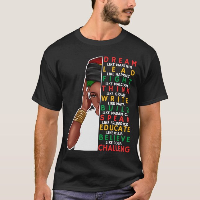 Camiseta Mes de la historia negra: la celebridad de un país (Anverso)