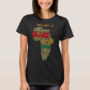 Camiseta Mes de la historia negra Mapa africano África caus