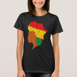 Camiseta Mes de la historia negra Mapa de mujeres africanas