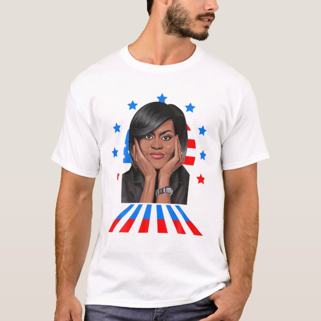 Camiseta Mes de la historia negra Michelle Obama Día del Pr (Anverso)