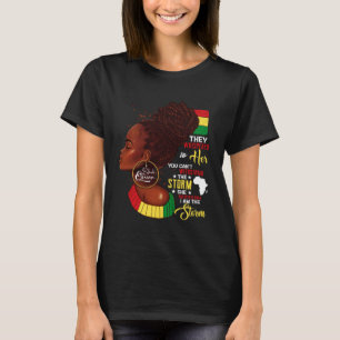 Camiseta Mes de la historia negra Mujer africana Afro Yo so