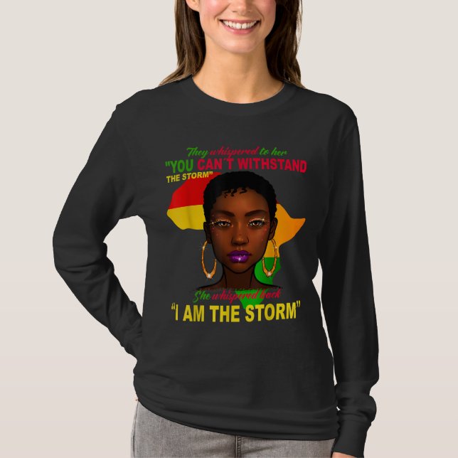 Camiseta Mes de la historia negra Mujer africana Afro Yo so (Anverso)