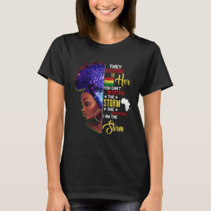 Camiseta Mes de la historia negra Mujer africana Afro Yo so