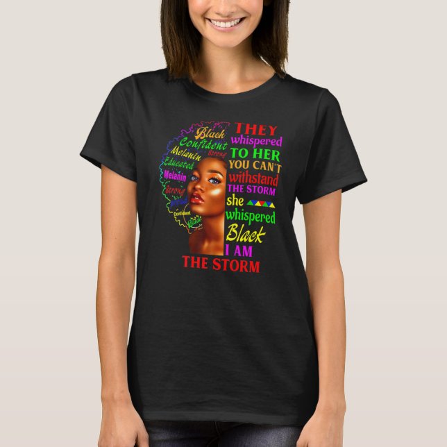 Camiseta Mes de la Historia Negra Mujer Africana Afro Yo So (Anverso)