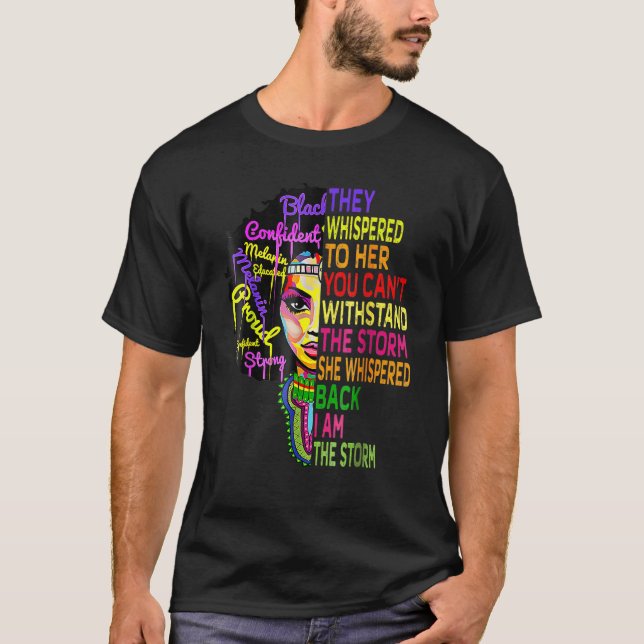 Camiseta Mes de la historia negra Mujer africana Afro Yo so (Anverso)