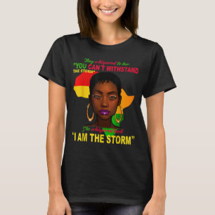 Camiseta Mes de la historia negra Mujer africana Afro Yo so
