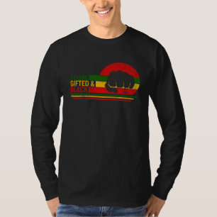Camiseta Mes de la Historia Negra Mujer Afro Dotada Joven B
