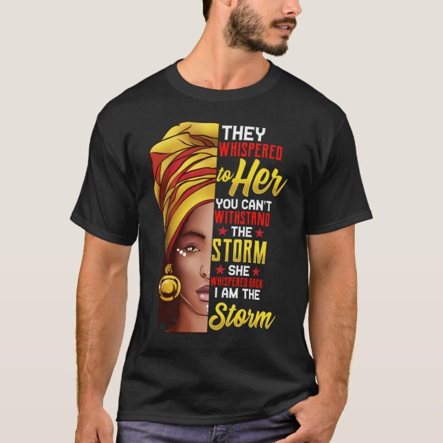 Camiseta Mes de la Historia Negra Mujer Afroamericana (Anverso)