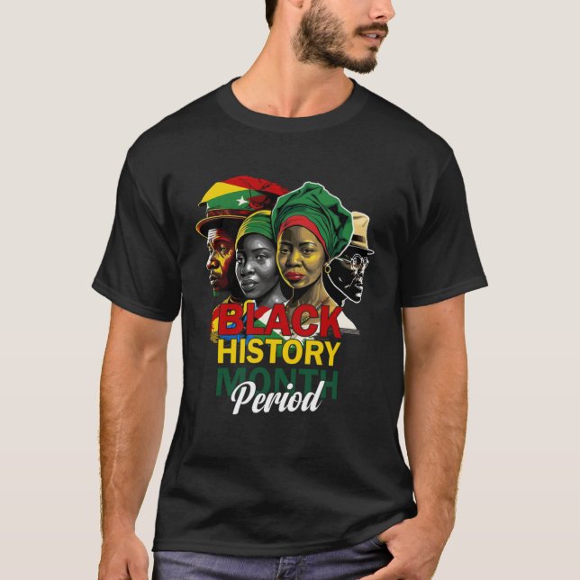Camiseta Mes de la Historia Negra Orgullo Africano Mujeres  (Anverso)