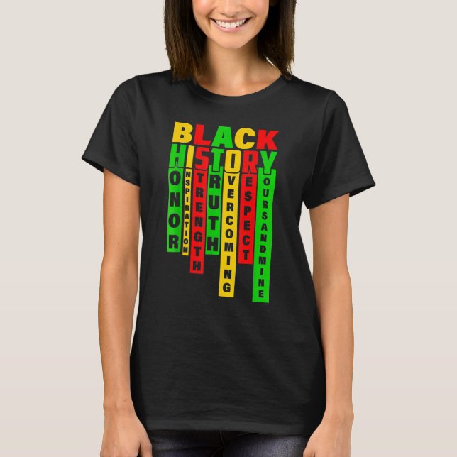 Camiseta Mes de la Historia Negra Orgullo afroamericano Mel (Anverso)