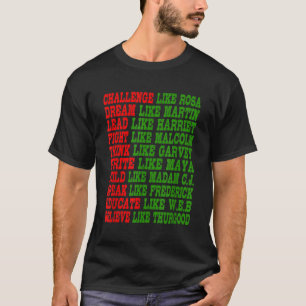 Camiseta Mes de la Historia Negra Orgullo de los Líderes de