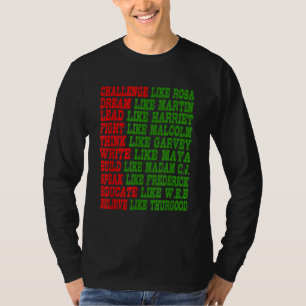 Camiseta Mes de la Historia Negra Orgullo de los Líderes de