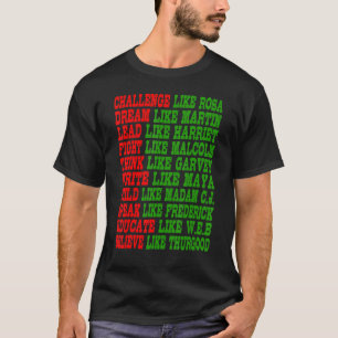 Camiseta Mes de la Historia Negra Orgullo de los Líderes de