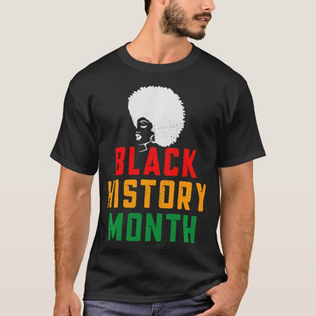 Camiseta Mes de la Historia Negra Orgulloso Afro-Americano (Anverso)