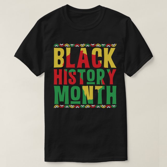 Camiseta Mes de la Historia Negra Orgulloso y Audaz (Diseño del anverso)