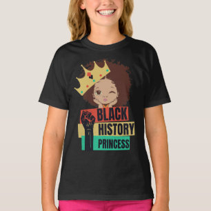 Camiseta Mes de la historia negra Princesa Chica negra Magi