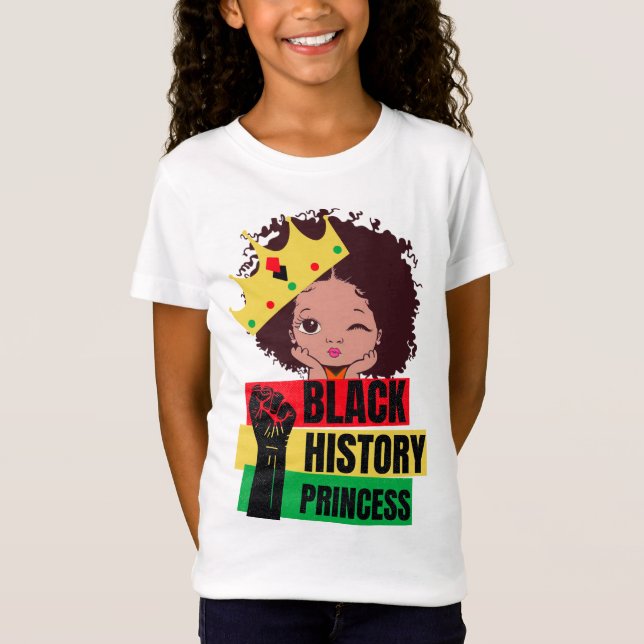 Camiseta Mes de la historia negra Princesa Chica negra Magi (Anverso)