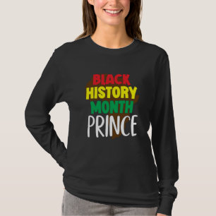 Camiseta Mes de la Historia Negra Príncipe Jóvenes Afroamer