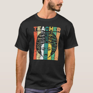 Camiseta Mes de la historia negra profesora mujer negra afr