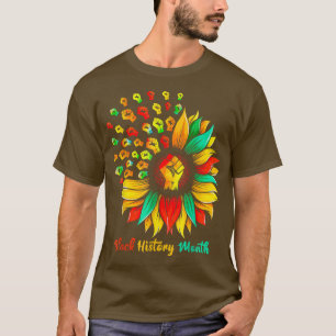 Camiseta Mes de la Historia Negra Puño de girasol América a