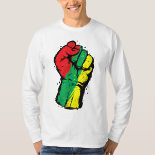 Camiseta Mes de la historia negra Puño de las mujeres del p