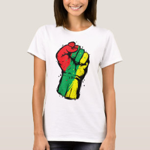 Camiseta Mes de la historia negra Puño de las mujeres del p