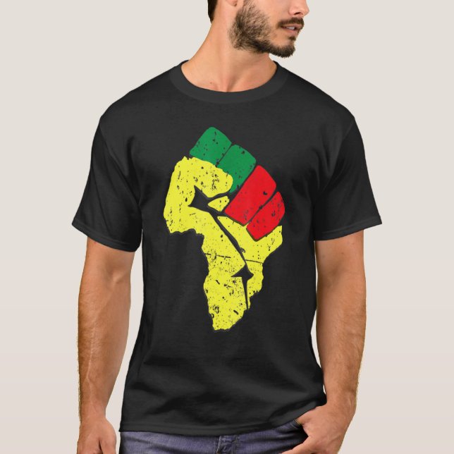 Camiseta Mes de la Historia Negra Puño Mujeres Africanas Po (Anverso)