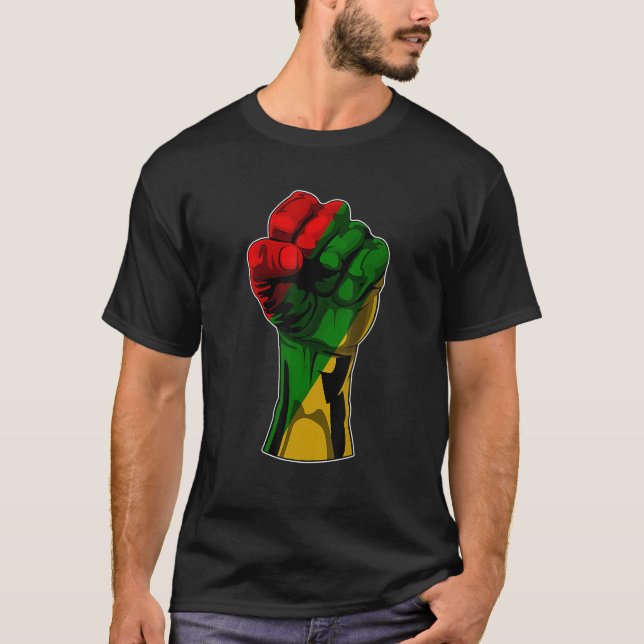 Camiseta Mes de la Historia Negra Puño Mujeres Africanas Po (Anverso)