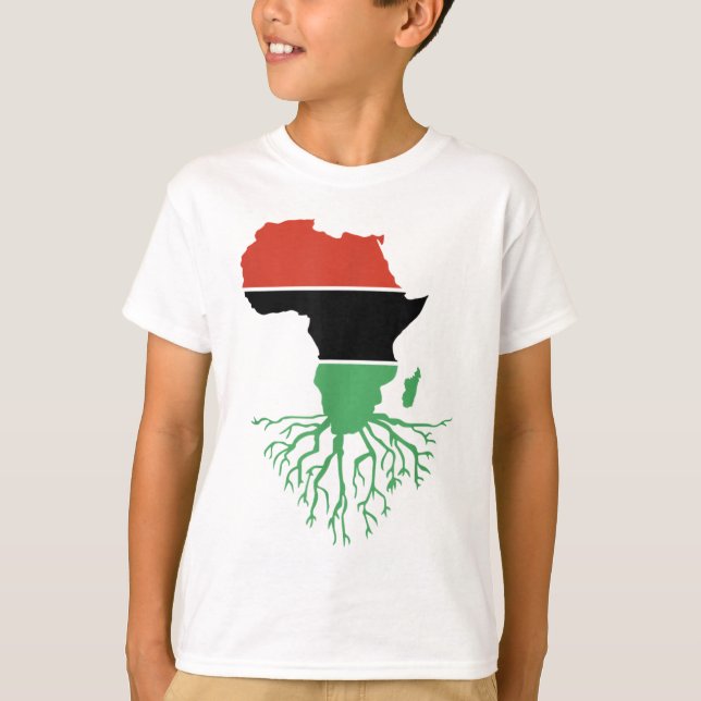 Camiseta Mes de la Historia Negra Raíces Africanas Empodera (Anverso)