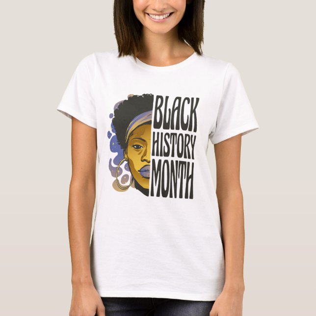Camiseta Mes de la historia negra - Reina Melanin de la muj (Anverso)