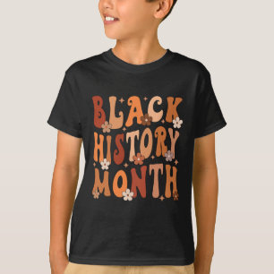 Camiseta Mes de la Historia Negra Retro Groovy Afroamerican