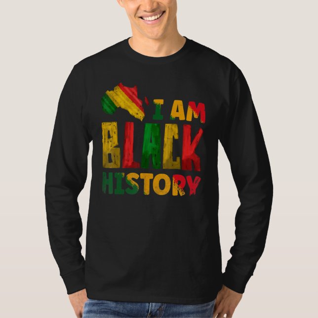 Camiseta Mes de la historia negra soy africano del orgullo  (Anverso)