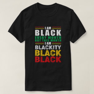 Camiseta Mes de la Historia Negra Soy Negro Cada Mes Africa
