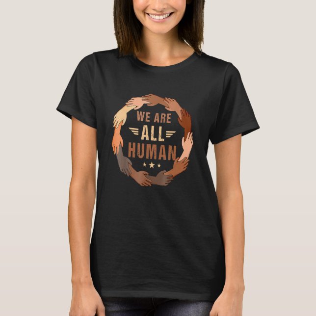 Camiseta Mes de la Historia Negra Todos Somos Orgullo Human (Anverso)