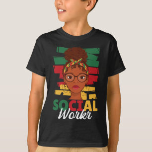 Camiseta Mes de la Historia Negra Trabajador Social Trabajo