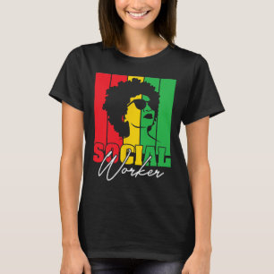 Camiseta Mes de la Historia Negra Trabajador Social Trabajo