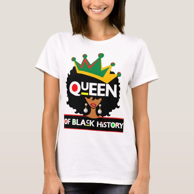 Camiseta Mes de la Reina de la Historia Negra Melanin Poppi (Anverso)
