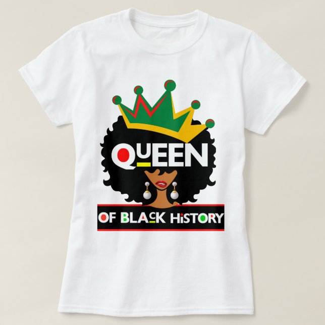 Camiseta Mes de la Reina de la Historia Negra Melanin Poppi (Diseño del anverso)