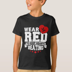Camiseta Mes de la Salud del Corazón - Vestir Rojo - Enferm